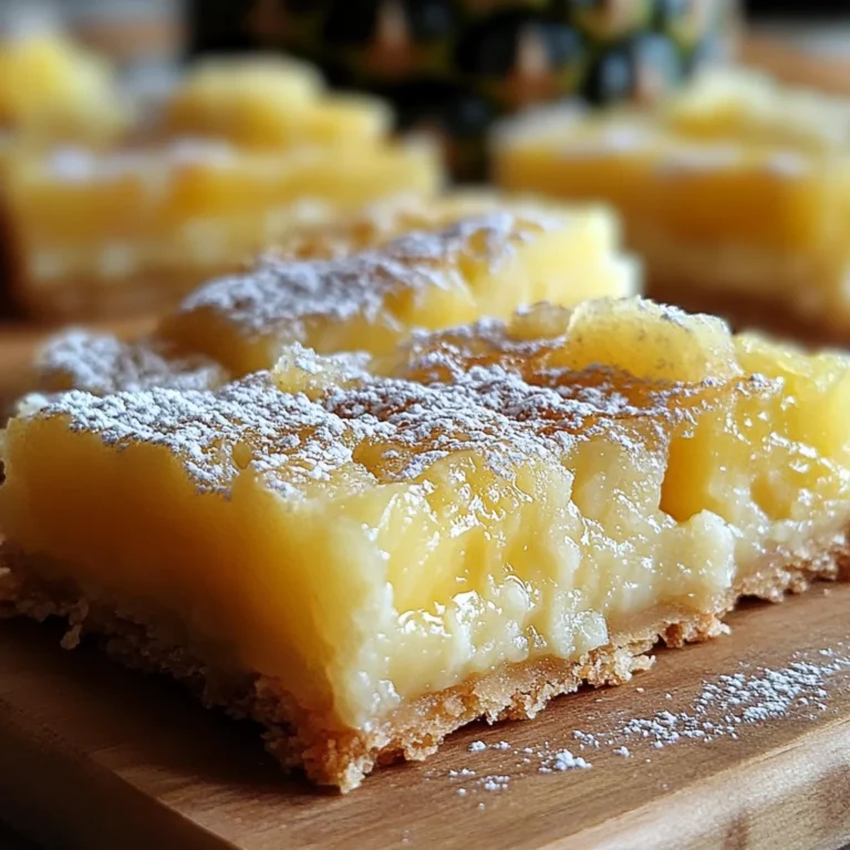 Carrés d'ananas croustillants