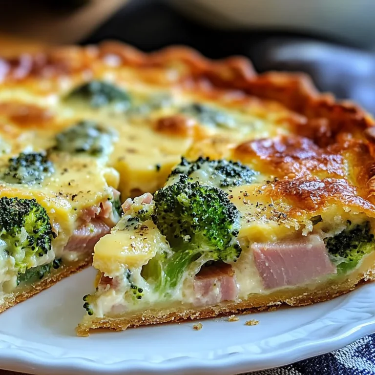 Clafoutis salé brocoli jambon de poulet