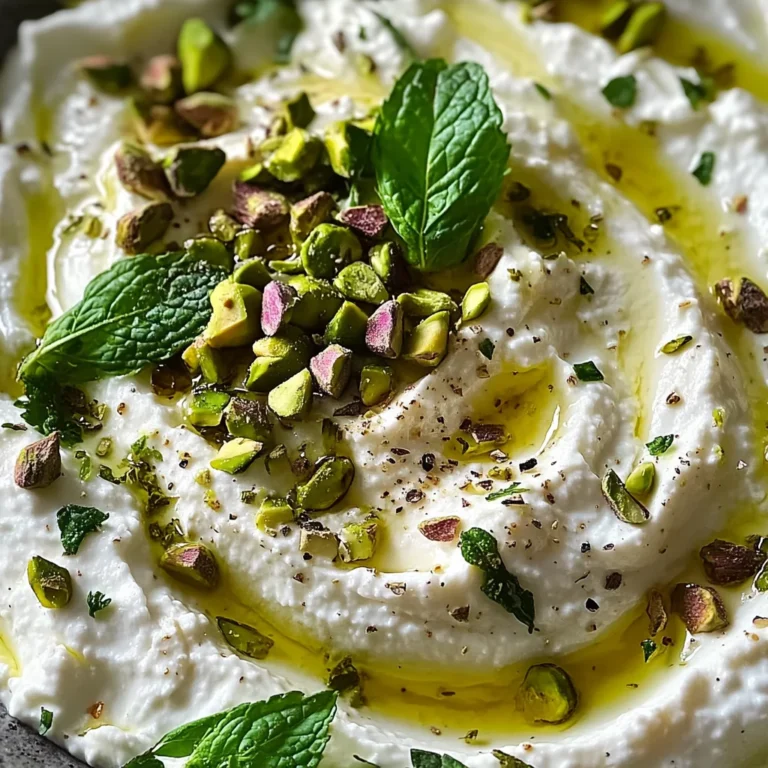 Crème de feta à la menthe et pistache
