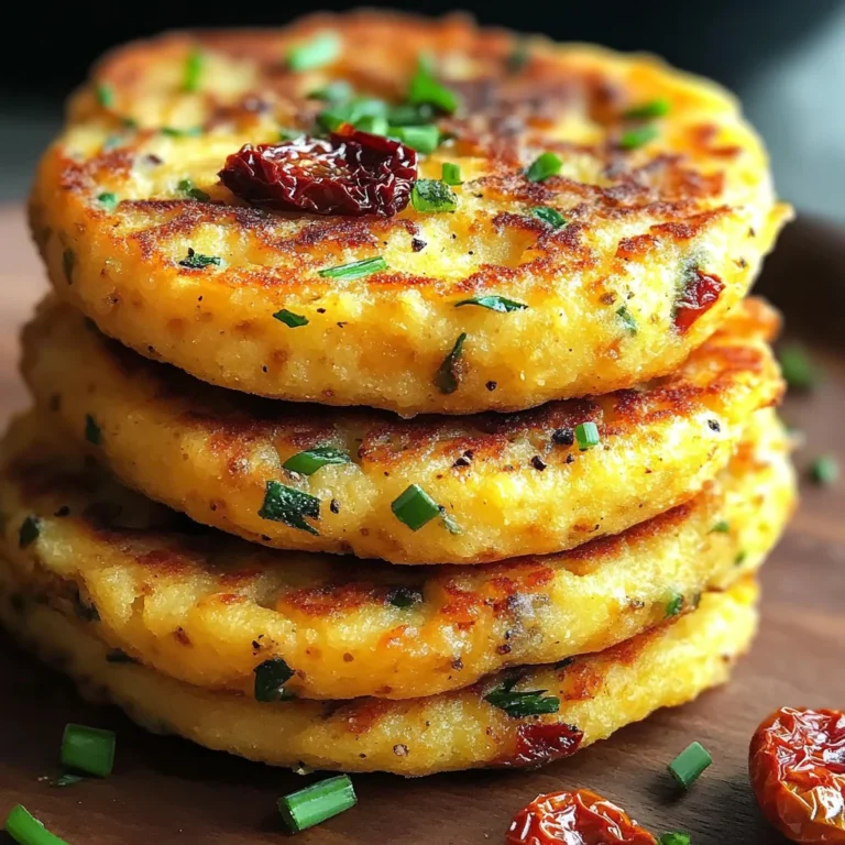 Galettes de Polenta aux Tomates Séchées
