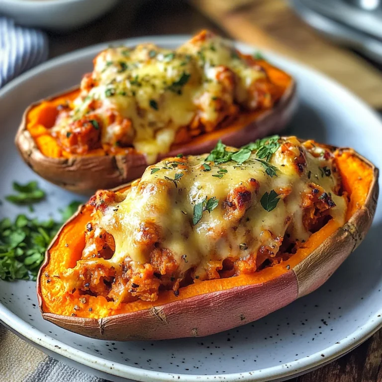 Patate douce farcie au poulet