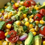 Salade de maïs et avocat