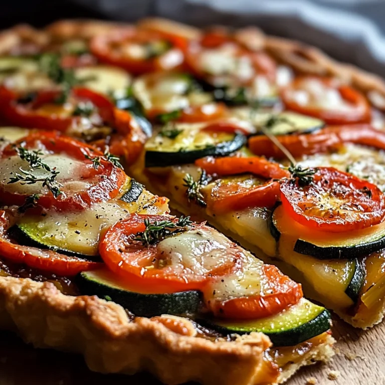 Tarte aux légumes colorés