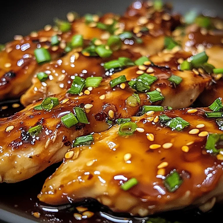 Escalopes de Poulet Caramélisées à l'Ail, Miel et Sauce 