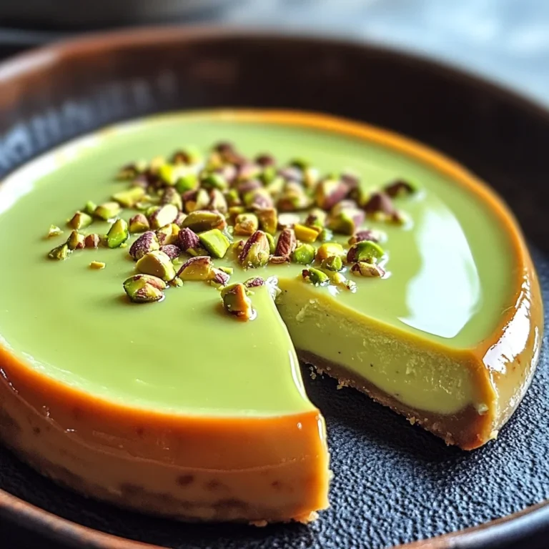 Flan Pistache Maison : Une Douceur Crémeuse à Déguster Sans Modération