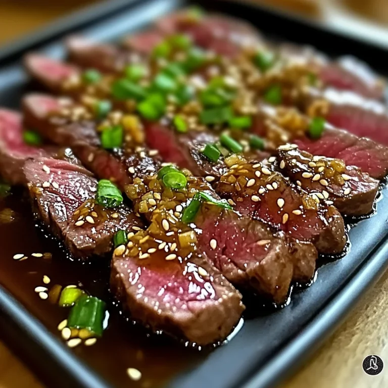 Tataki de Bœuf Mariné aux Saveurs Asiatiques : Une Explosion de Goûts !